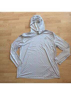Googan Squad Hoodie Mens 2XL Whitewater Fish Camo Stretch Long Sleeve Pullover
